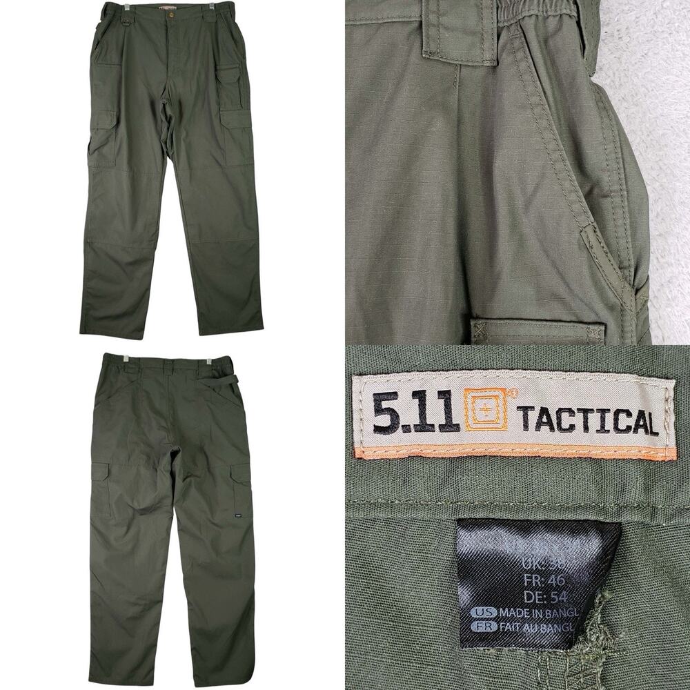 5 11 Tactical Taclite Pro Cargo Pants Ripstop Green Utility Men’s Size 38x34